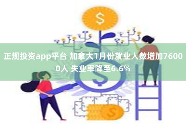 正规投资app平台 加拿大1月份就业人数增加76000人 失业率降至6.6%