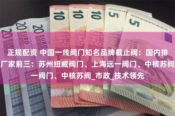 正规配资 中国一线阀门知名品牌截止阀：国内排行榜前十名生产厂家前三：苏州纽威阀门、上海远一阀门、中核苏阀_市政_技术领先